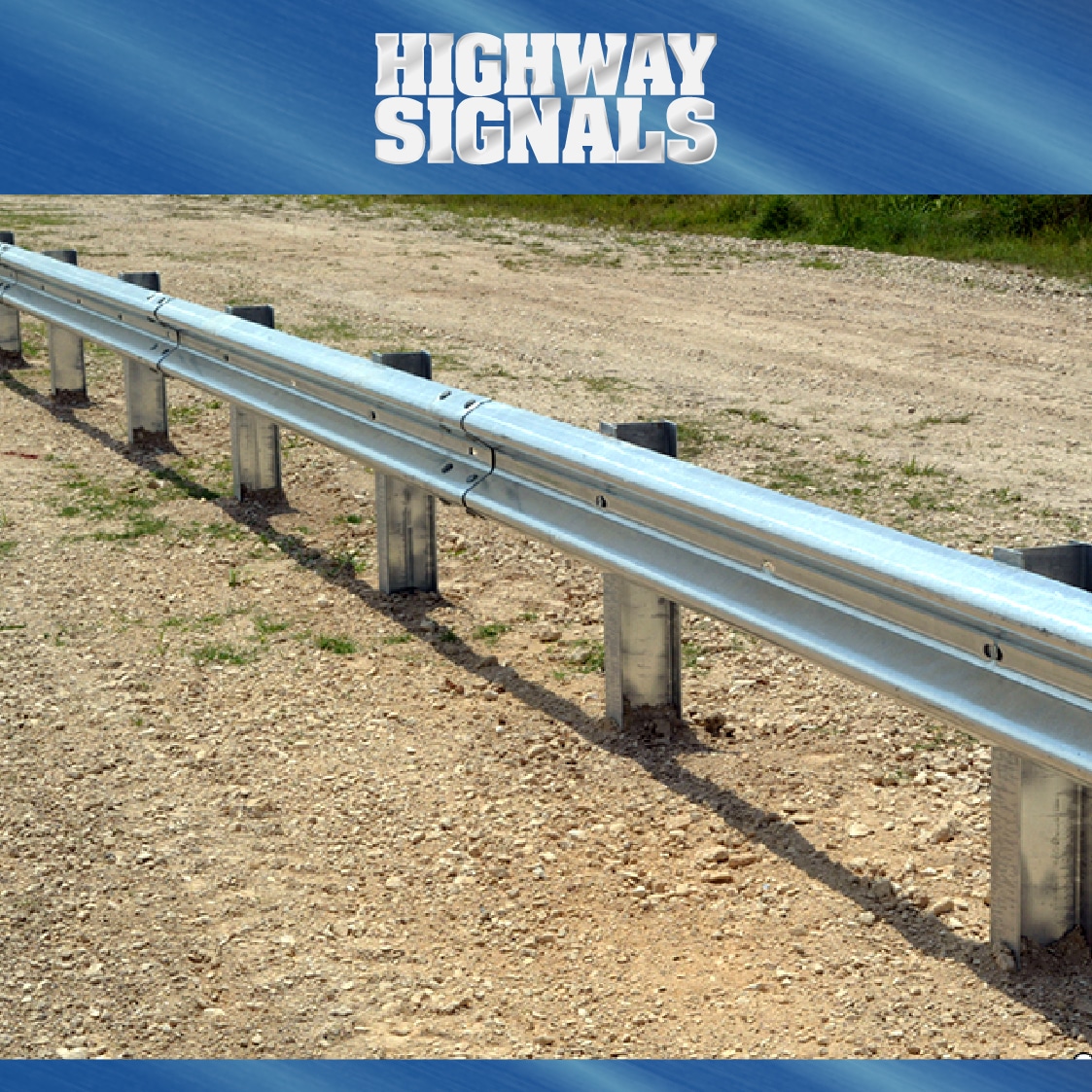 Highway guardrail highway signals