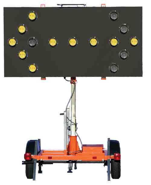 Arrow boards and electronic message boards highway signs