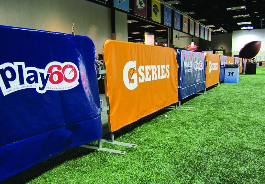 Blockader Steel Barriers with Custom Printed Jackets at the Super Bowl