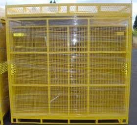 Yellow Powder Coated Temporary Fence Pallet