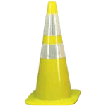 W Series Flurescent Lime Traffic Cone