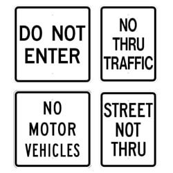 Traffic Restriction Safety Signs